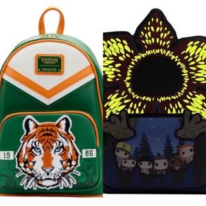 Loungefly Bundle Stranger Things SDCC Edition GITD with Hawkins High Bag